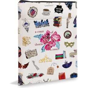 Purple Book Sleeve, Zipper Pouch, 9.1 x 11.4Inch, Unisex, Modern Style for Book Lovers in Kuwait