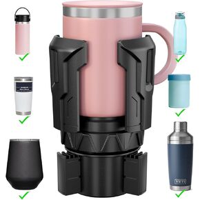 Cup Holder Expander, Upgraded Car Cup Holder Expander for Yeti, Hydro Flask, Nalgene, Takeya, Camelbak, Ramblers, Owala, Tumblers, Mugs, Bottles in 2.6"- 4.8", No Tools Required in Kuwait