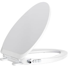 Bidet Toilet Seat – Non-Electric, Self-Cleaning Dual Nozzles for Frontal & Rear Wash, Adjustable Water Pressure, Slow-Close Lid, Fits Elongated Toilets – Hygienic & Eco-Friendly Upgrade (Elongated) in Kuwait