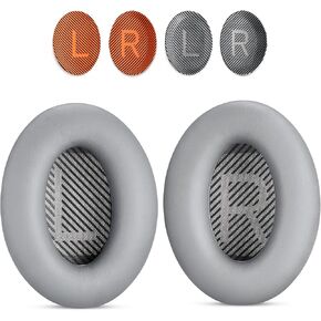 HeadponeMate Earpads for Bose QC35 QC2, QC25, QC45 Headphones - Silver/Grey Color in Saudi Arabia