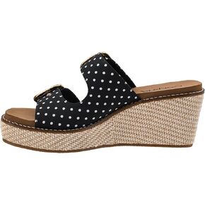 Corkys Footwear Womens 2.5 بوصة إسفين واضح - يتميز بحزامين مع أبازيم قابلة للتعديل، ونعل داخلي من مادة EVA المميزة من Corkys لراحة طوال اليوم، ونعل خارجي ملفوف in Kuwait