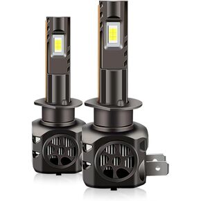 H7 LED Bulb, 30000LM 600% Super Bright 6500K Xenon White Fog Light, Wireless Plug and Play with Fan, Pack of 2 in Kuwait