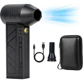 120,000RPM Cordless Air Duster with LED Light, 3-Speed Electric Air Blower & Handheld Flashlight, Rechargeable Dust Blower for PC, Keyboard, Car, Home Dark Area Cleaning in Saudi Arabia