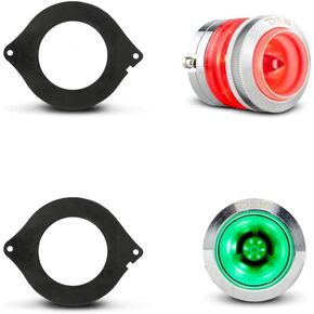 حزمة صوت ممتازة DS18 - 2X PRO-TW7L RGB Lighting مكبرات صوت فائقة الرصاص مع 2X PRO-TWR3 حلقة ABS لمحول مكبر الصوت لسيارة جيب/كرايسلر - ترقية صوت عالية الدقة in Saudi Arabia