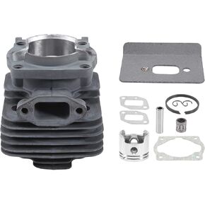 44MM 52CC Cylinder Assy 1E44F-5 44F-5 44-5 BG520 CG520 Assembly Piston Kit Ring Pin Clip Rebuild Trimmer Parts, Silver in Kuwait