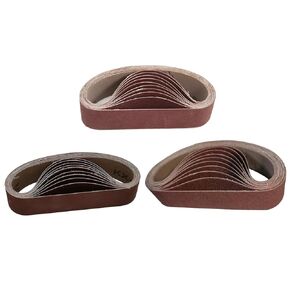 Jadeshay 30 قطعة من أحزمة الصنفرة 30x330 مم لصنفرة الحزام، تشكيلة أحزمة كاشطة من أكسيد الألومنيوم 80/240/800 حبيبة، ورق صنفرة أحمر للخشب والمعادن والبلاستيك والألياف الزجاجية، يناسب معظم المطاحن الكهربائية in Kuwait