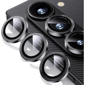 2 Set for Samsung Galaxy Z Trifold 5G Camera Lens Protector, 9H Tempered Glass Camera Cover Protector Metal Ring Decoration Accessories (Black) in Kuwait