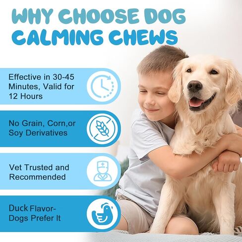 Dogs Calming Treats Chews - Anxiety Relief Chews, Separation Anxiety and Stress Relief for Dogs, Sleep Calming Aid - Health & Wellness Supplements for Dog Puppy, 200 Chews in Saudi Arabia
