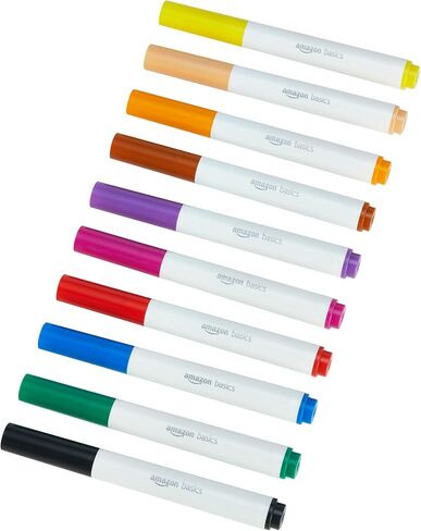 Amazon Basics Super Tip 40 Colors Washable Markers, Pack of 40, Multicolored in Saudi Arabia