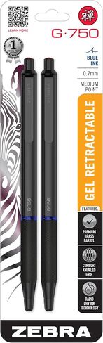 Zebra Pen G-750 Retractable Gel Pen, Pearl White Brass Barrel, Textured Grip, 0.7mm, 1-Pack with Refills (49801) in Saudi Arabia