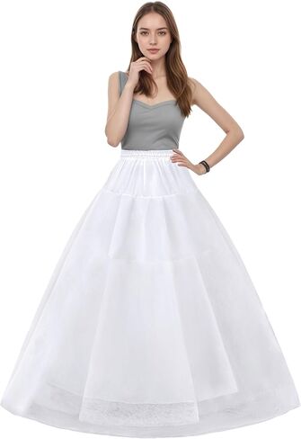 Hoopless Petticoat Crinoline Women's A-line Tulle Underskirt Slip for Bridal Wedding Dress Quinceanera Dresses in Saudi Arabia