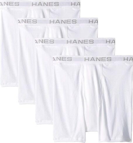 Hanes Men's Core Cotton Platinum Boxer Briefs Pack in Saudi Arabia