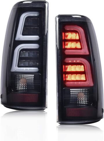 Pit66 Tail Lights Assembly متوافق مع Chevy Silverado 1500 2500 HD 2016-2019 ، FIT GMC Sierra 3500 HD 2016-2019 مصابيح فرامل الضوء الخلفية Luz Trasera Drive & Passenger Side- 【Pulb x2】 in Kuwait
