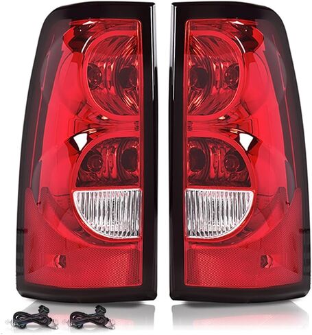 Pit66 Tail Lights Assembly متوافق مع Chevy Silverado 1500 2500 HD 2016-2019 ، FIT GMC Sierra 3500 HD 2016-2019 مصابيح فرامل الضوء الخلفية Luz Trasera Drive & Passenger Side- 【Pulb x2】 in Kuwait