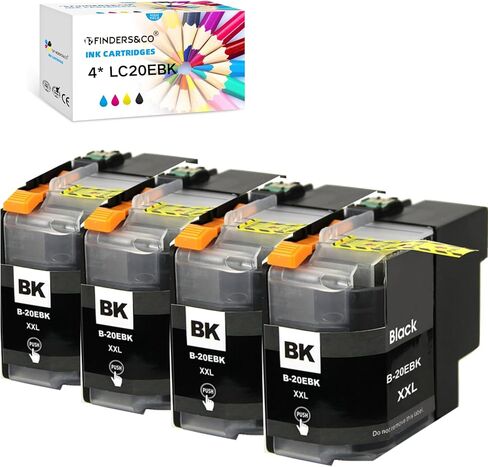 خرطوشة حبر LC20E XXL بديلة لطابعة Brother LC20E LC-20E تعمل بالحبر Brother MFC-J985DW MFC-J775DW MFC-J5920DW، 10 عبوات in Kuwait