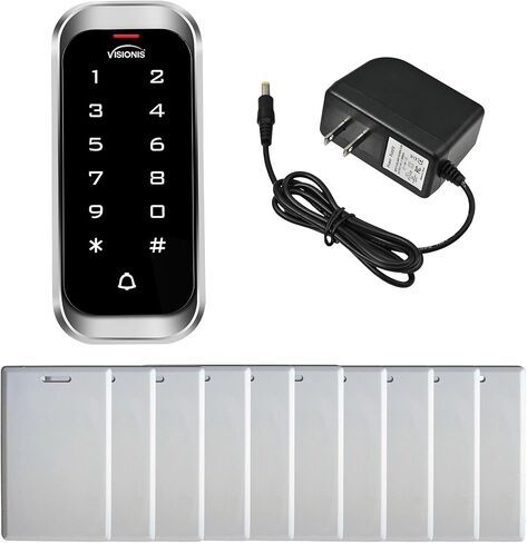 Visionis VIS-3003 التحكم في الوصول غطاء معدني مقاوم للطقس مضاد للتخريب قارئ لوحة مفاتيح رقمية تعمل باللمس RFID مستقل 2000 مستخدم مع إصدار جرس الباب النحيف in Kuwait