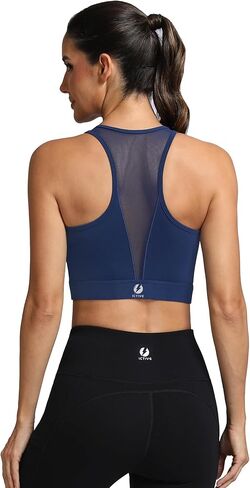 Fihapyli ICTIVE Sports Bras for Women Wirefree Padded Racerback Mesh Back Workout Yoga Running Bra﻿ in Saudi Arabia
