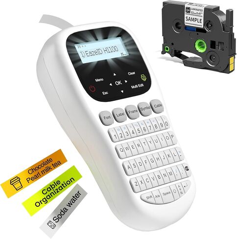 آلة صانع الملصقات مع مقاوم 12 مم 0.47 مقاومة للماء ، صانع الملصقات لوحة المفاتيح مع شاشة الإضاءة الخلفية ، وخطوط ورموز متعددة ، وعلامة غير عادية للاستخدام في مدرسة المنزل ، H1100 in Kuwait