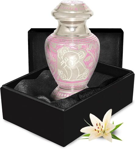 Baby Urns for Ashes Boy - Teddy Bear Urn for Babies - Beautiful Small Urns for Children & Kids - Honor Your Loved One with Baby Keepsake Urn (Blue, Small) in Saudi Arabia