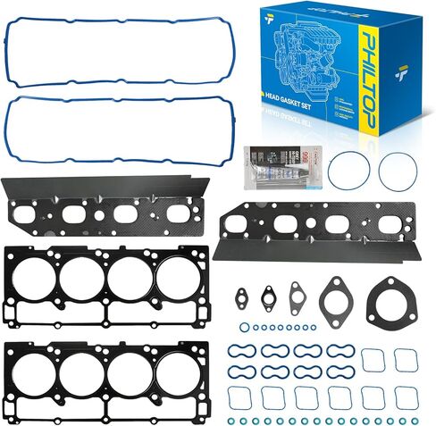 Philtop HS26423pt مجموعة حشية الرأس متوافقة مع Challenger Charger Durango Ram1500 Ram2500 Ram3500 Grand Cherokee Commander 300 Aspen 2009-2020 5.7L V8 OHV Head Gasket Kit in Saudi Arabia