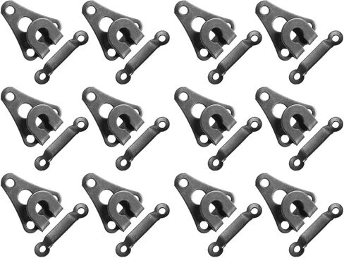 HARFINGTON 12set Hooks and Eyes Closure Set 13mm Metal Hook and Eye Sewing Clasp Snaps Fasteners for Clothing Bra Trousers Pants DIY Craft, Gunmetal in Kuwait