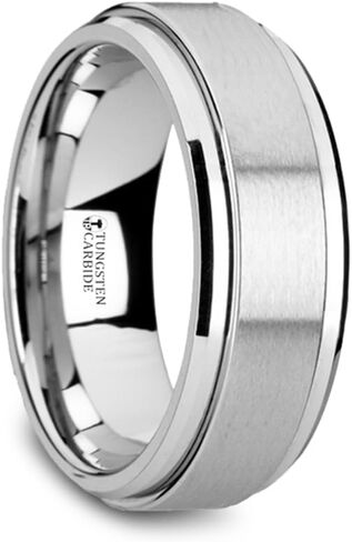 Roy Rose Jewelry Mens Tungsten Carbide Spinning Wedding Ring - Brushed Comfort Fit - 8mm Wide - Style Name: Revolution in Saudi Arabia