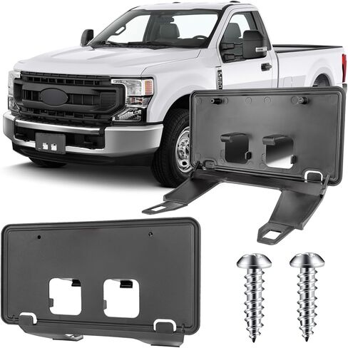 ملحقات قوس لوحة ترخيص لفورد F150 3.3L/5.0L 2021 2022 2023 ، حامل لوحة ترخيص الأمامي في إطار الاستبدال الأسود ، يحل محل# ML3Z17A385AB FO1068185 in Kuwait