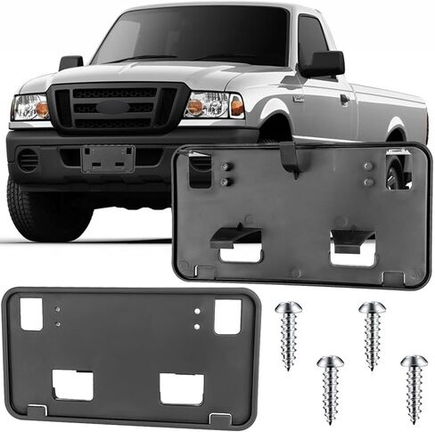 ملحقات قوس لوحة ترخيص لفورد F150 3.3L/5.0L 2021 2022 2023 ، حامل لوحة ترخيص الأمامي في إطار الاستبدال الأسود ، يحل محل# ML3Z17A385AB FO1068185 in Kuwait