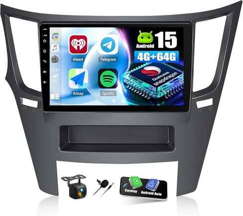 UNITOPSCI 4G+64G Android Car Radio for Subaru Legacy Outback 2010-2014 Wireless CarPlay Android Auto Bluetooth 5.0 GPS Mirror Link 9 Inch 1280*720 Touch Screen DSP 32 EQ FM/RDS WiFi+Backup Camera Mic in Saudi Arabia