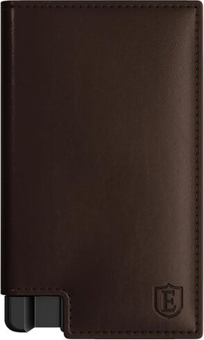 Ekster Men's Wallet Pro | RFID حظر البرلمان الجلود محفظة الحد الأدنى | يحمل 14 بطاقة ونقد | حامل بطاقة ضئيلة للرجال مع زر الضغط المصمم للوصول السريع عن البطاقة | تان in Kuwait