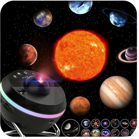 Galaxy Projector, Star Projector WFOJOO 13 in 1 Home Planetarium Projector for Bedroom, 360° Rotating Starry Sky Night Light Projector for Kids Adults Room Christmas Decorations Gift in Saudi Arabia