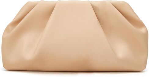 محفظة القابض للنساء ، حقيبة مسائية جلدية نباتية ، محافظ صغيرة مطوية لحفل زفاف رسمي ، حفل أنيق in Kuwait