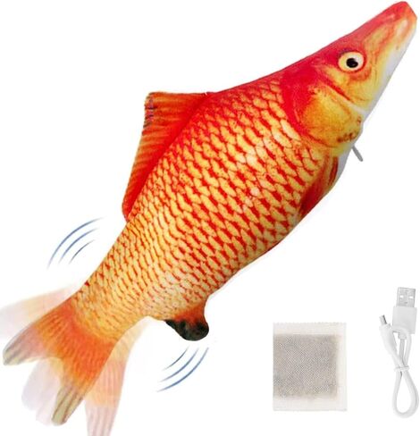 Tocirelo Cat Toys Fish with Catnip - 3Pack Cat Nip Toys للقطط الداخلية ، لعبة Krinker Kitten Kicker مع الجرس ، والأسماك الواقعة التفاعلية لمضغ القطط المملّة ، وأفخم متينة من أجل Kitty Beining in Kuwait