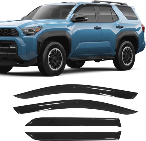Rain Guards Fit for Kia K4 2025 2026, Window Visors Deflectors fit for K4 Accessory 2025 2026,Tape-on Outside Mount Rain Guards Side Window Deflectors (6 Pcs) in Saudi Arabia