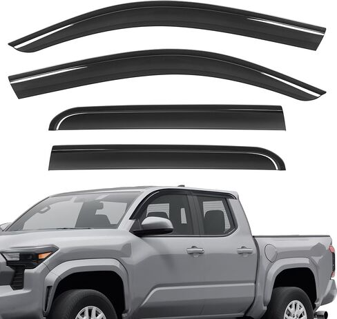 Rain Guards Fit for Kia K4 2025 2026, Window Visors Deflectors fit for K4 Accessory 2025 2026,Tape-on Outside Mount Rain Guards Side Window Deflectors (6 Pcs) in Saudi Arabia