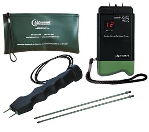 Mini-Ligno MD/C Moisture Meter – Professional Wood Moisture Tester for Softwood Hardwood Panel Products – Accurate Digital Meter with LED Display and External Probe Compatibility in Kuwait