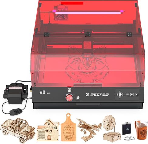 Mecpow X3 Pro Laser Engraver with Air Assist - 10W High Accuracy Laser Engraving Machine for Wood Metal and Acrylic, 16.0 x 15.7" Working Area, Laser Class：1 in Saudi Arabia