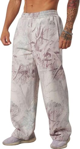 رجال السراويل الممولة السراويل الممولة مع جيوب ، ركض البضائع التمويه لتمرين الرياضة والمشي لمسافات طويلة in Kuwait