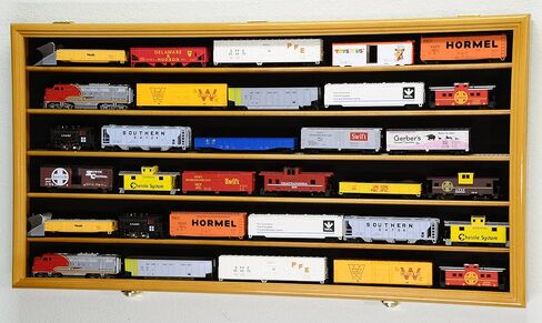 HO Scale Model Train Display Case Cabinet Wall Rack W/98 ٪ UV Protect in Kuwait