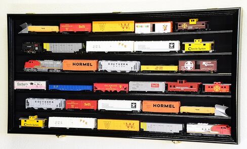 HO Scale Model Train Display Case Cabinet Wall Rack W/98 ٪ UV Protect in Kuwait