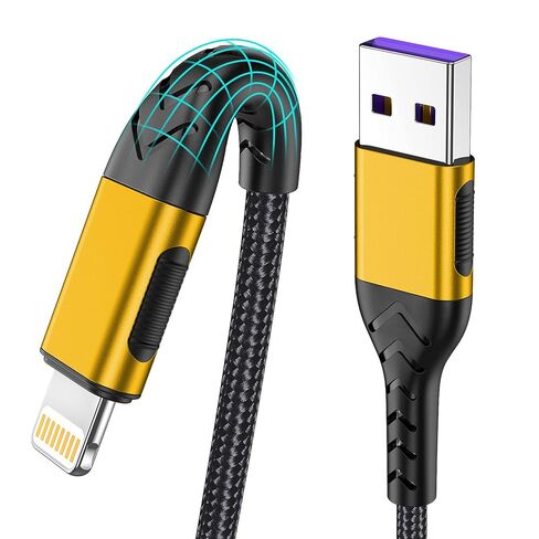 Durcord iPhone Charger, [MFi Certified] 3Pack 6FT USB A Cable for Long Charger Cable, Fast iPhone Charging Cord Compatible with with iPhone Xs Max/XS/XR/X/8/7/6S/6/Plus/SE/iPad(Brown) in Saudi Arabia