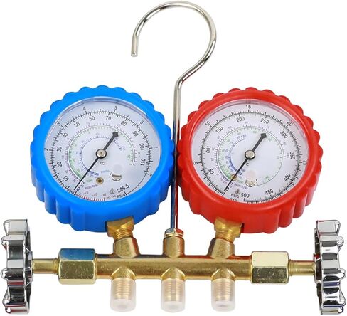 R290 and R600A Manifold Gauge Set 3 Way HVAC Air Conditioning Diagnostic Tool Kit with 24 inch Hoses in Kuwait