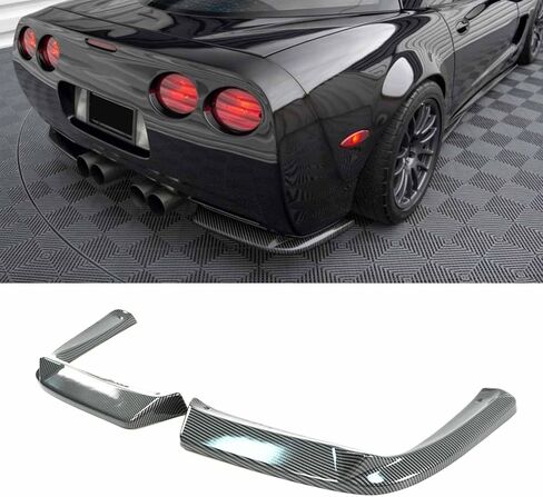 2pcs خلفية الصدمات الخلفية بين الفرق بين Corvette C5 قاعدة و Z06 1997-2004 ABS البلاستيك إضافة على المفسد الخلف الخلفي (أسود لامع) in Kuwait