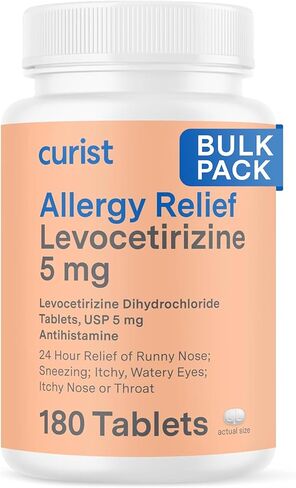 Curist Levocetirizine 5 mg (365 Tablets) Seasonal Antihistamine for Allergy Relief - 24 Hour Itch, Sneezing & Runny Nose Relief in Saudi Arabia
