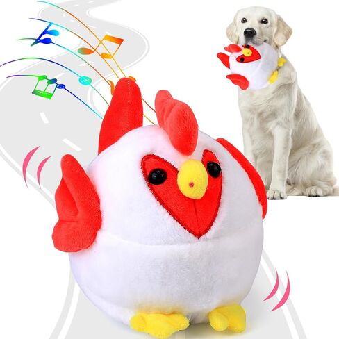 BABORUI Interactive Dog Toys Octopus, Jumping Squeaky Dog Toys with Recording and Music Modes, Rechargeable Moving Dog Chew Toys for Small/Medium/Large Dogs to Keep Them Busy in Kuwait