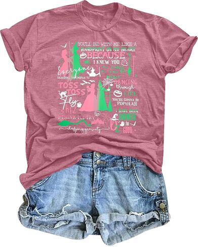 Musical Shirt for Women Witch and Princess T Shirt Changed for Good Tee Musical Movie Short Sleeve Tops in Saudi Arabia