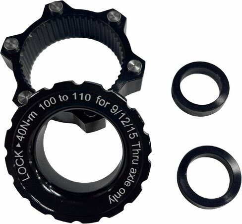 Best Parts Centerlock إلى 6 براغي قرص الفرامل محول دوار تعزيز محول Hub الأمامي 15x100mm إلى 110 مم الخلفية 12x142mm إلى 148 مم متوافق مع 9/11/15 مم (CL 12x142mm إلى 6 الترباس 12x148mm) in Kuwait
