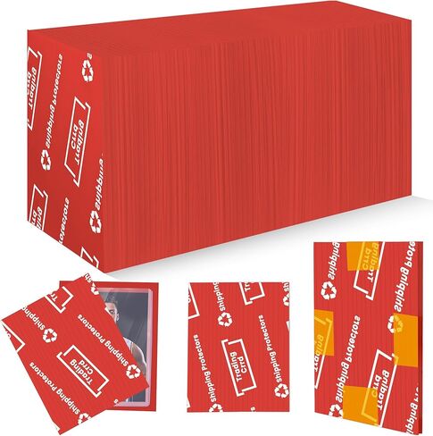 200 Pack Trading Card Shipping Protector Coolrunner 3.5" x 4.5" Plastic Card Protectors Card Mailers durable Card Savers for Trading Cards Hard Plastic Flats for Card Breakers, Black in Saudi Arabia