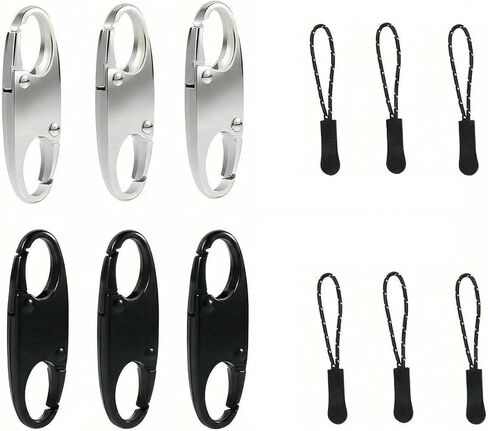 Universal Zipper Repair Kit - 3-Size Double-Sided Zippers Slider Replacement with Zipper Pull for Jackets, Luggage, Backpacks & Outdoor Gear | No-Sew Installation in Saudi Arabia