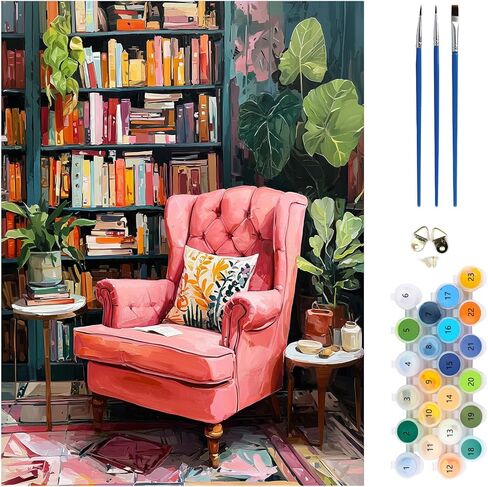 MEIYUDA Lemon Paint by Numbers Kit, Seascape Paint by Numbers for Adults Beginners, Lemon Flowers DIY Acrylic Oil Painting by Number on Canvas for Gift Home Wall Decor 12x16in in Kuwait